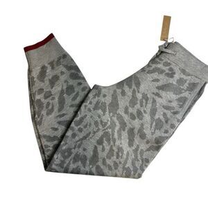 NWT Hello Nite Women’s Gray Abstract Animal Print Drawstring Jogger Pants - XS